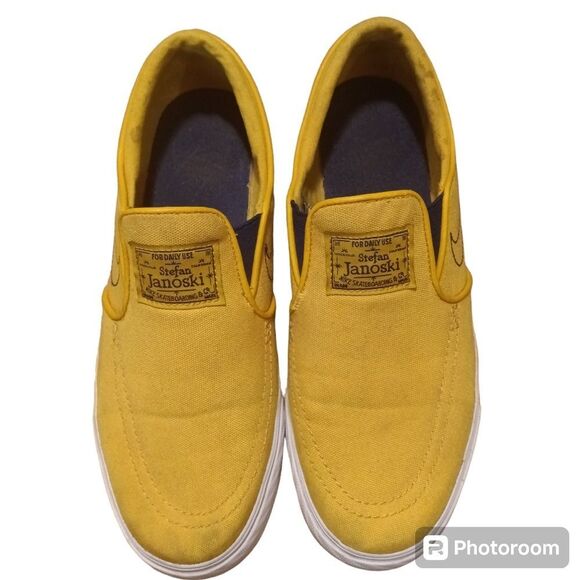 Nike Mens Stephan Janoski Yellow Skate Boarding Slip On Sneakers 6Y - Picture 2 of 9
